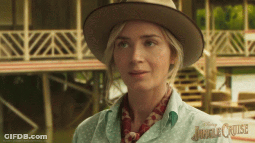 Woman In Hat And Jungle Cruise Shirt GIF