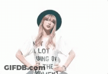 Woman In Hat And T-Shirt Not A Lot Going On The Moment GIF