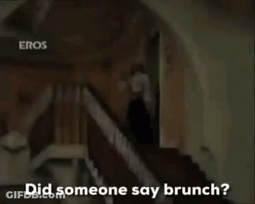 Woman In Hat Holding Wine Saying Brunch GIF