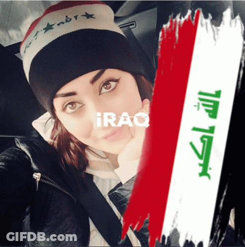 Woman In Hat Saying Iraq GIF