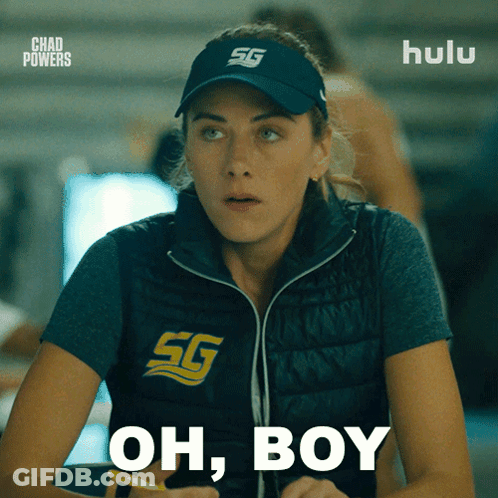 Woman In Hat Saying SG Says Oh Boy GIF