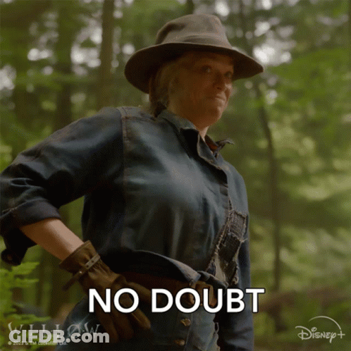 Woman In Hat Standing In Woods No Doubt GIF