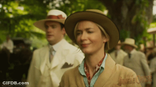 Woman In Hat With Jungle Cruise GIF