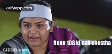 Woman In Headband Making Funny Face Holding Towel GIF