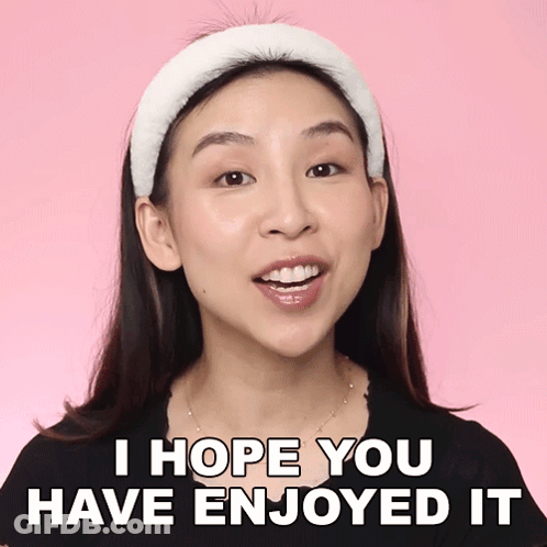 Woman In Headband Says I Hope You Enjoyed It GIF