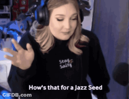 Woman In Headphones And Black Sweatshirt Saying Stay Salty GIF