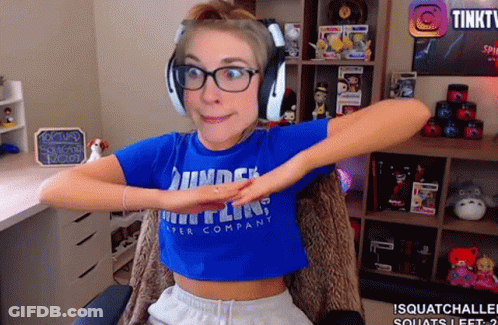 Woman In Headphones And Blue Shirt Company GIF