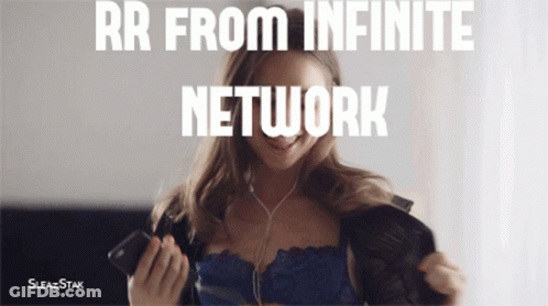Woman In Headphones And Bra With Rr From Infinite Network GIF