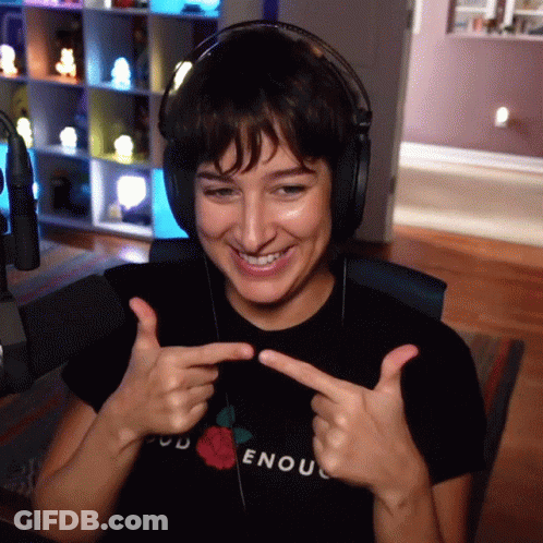Woman In Headphones And God Enough T-Shirt GIF