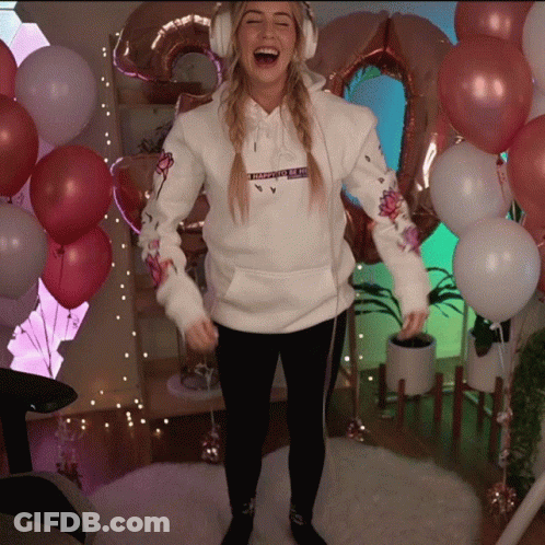 Woman In Headphones And Hoodie Saying Happiness Is A Choice GIF