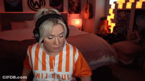 Woman In Headphones And Striped Shirt Saying Truth GIF