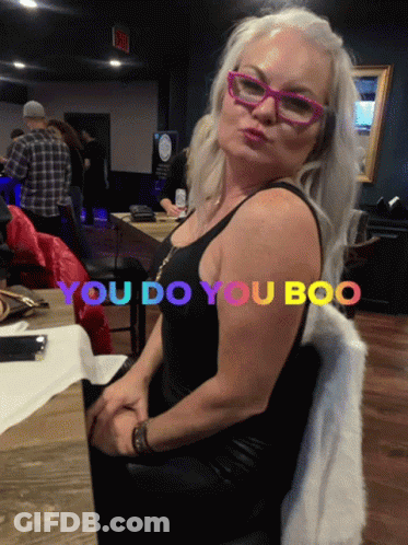 Woman In Headphones And Winnie The Pooh Hat Says You Got To Go Boo GIF