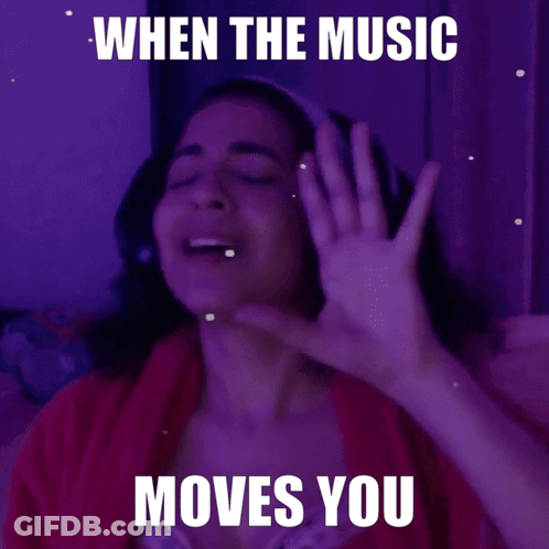 Woman In Headphones Dancing When The Music Moves You GIF