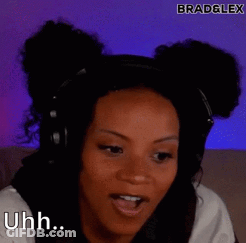 Woman In Headphones Funny Face GIF