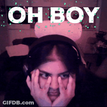 Woman In Headphones Saying Oh Boy GIF
