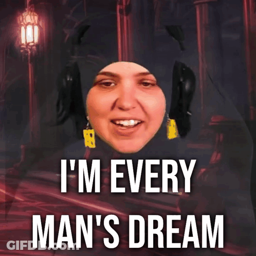 Woman In Headphones Says I'm Every Man's Dream GIF