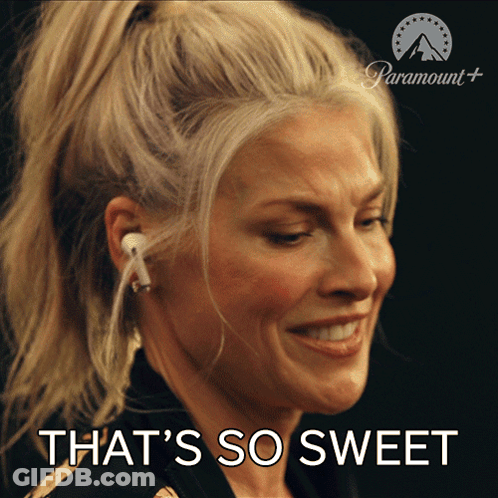 Woman In Headphones Says That's So Sweet Paramount Ad GIF