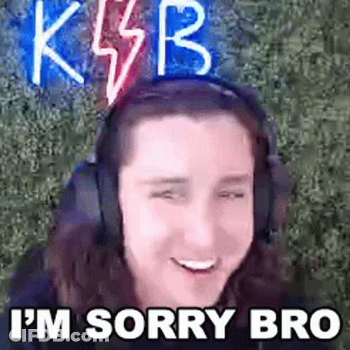 Woman In Headphones Smiling Says I'm Sorry Bro GIF