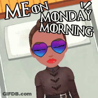 Woman In Heart Sunglasses Me On Monday Morning GIF