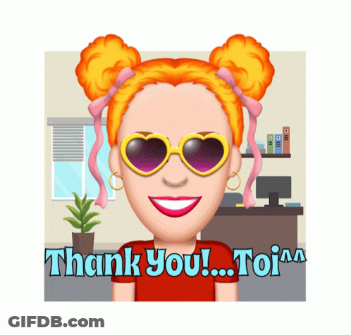 Woman In Heart Sunglasses Saying Thank You GIF