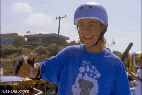 Woman In Helmet And Blue Shirt With Elephant GIF