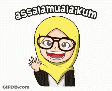 Woman In Hijab And Glasses Waving GIF