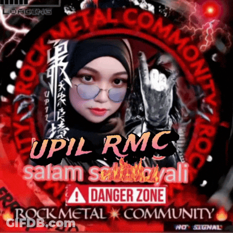 Woman In Hijab And Sunglasses Rock Poster GIF