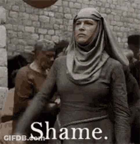 Woman In Hijab At Stone Wall Shame GIF