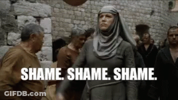 Woman In Hijab Saying Shame Shame Shame GIF