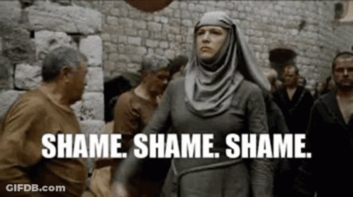 Woman In Hijab Saying Shame To Crowd GIF