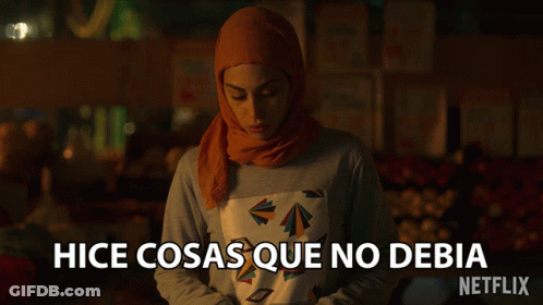 Woman In Hijab Says Hice Cosas Que No Debia GIF