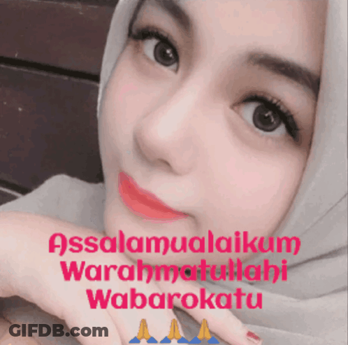 Woman In Hijab Smiling Assalamualaikum Warahmatullahi Wabarokatu GIF