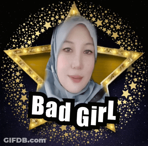 Woman In Hijab With Bad Girl Star GIF