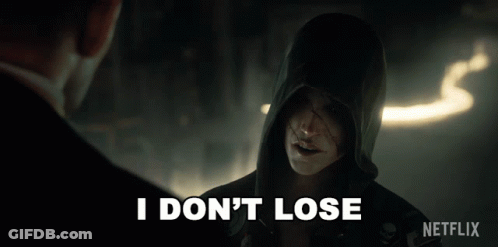 Woman In Hood Says I Don't Lose In Front Of Man GIF