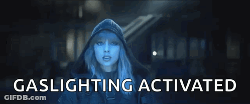 Woman In Hooded Jacket Saying Gaslighting Activated GIF