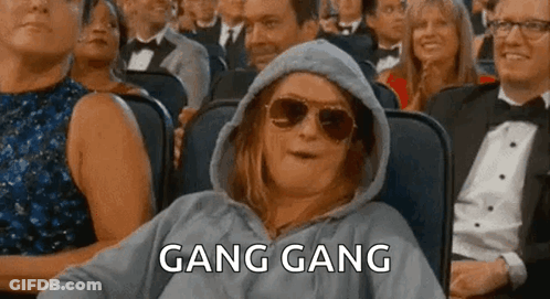 Woman In Hoodie And Sunglasses At Event GIF