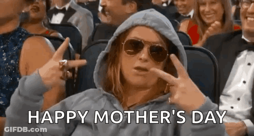 Woman In Hoodie And Sunglasses Making Peace Sign GIF
