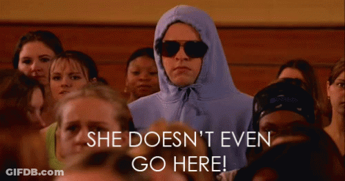 Woman In Hoodie And Sunglasses Saying She Doesn't Even Go Here GIF