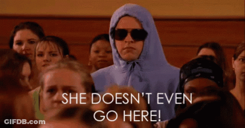 Woman In Hoodie And Sunglasses Says She Doesn't Even Go Here GIF