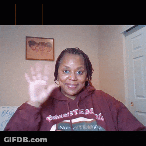Woman In Hoodie Noir Waving Hand GIF