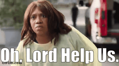 Woman In Hospital Gown Saying Oh Lord Help Us GIF