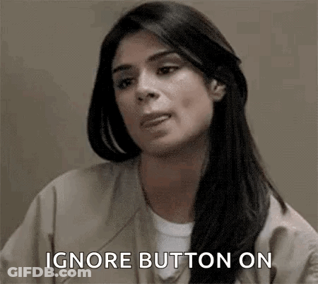 Woman In Jail Cell Saying Ignore Button GIF