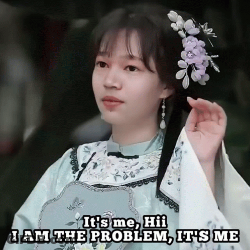 Woman In Kimono Saying It's Me Hi I'm The Problem It's Me GIF