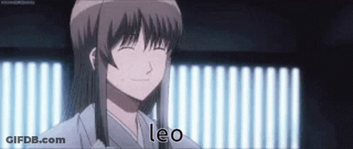 Woman In Kimono Smiling Eyes Closed Saying Leo GIF
