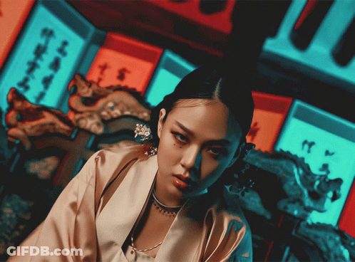 Woman In Kimono With Necklace GIF