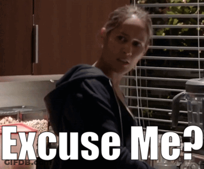 Woman In Kitchen Saying Excuse Me GIF