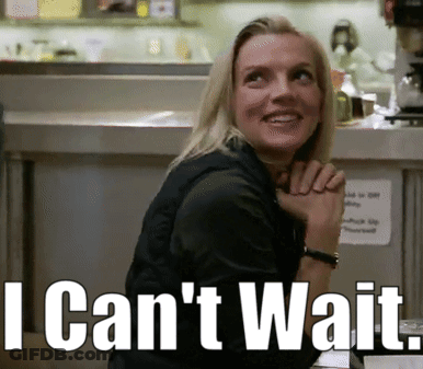 Woman In Kitchen Saying I Cant Wait GIF