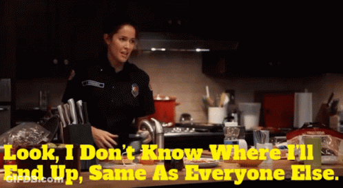 Woman In Kitchen Saying I Don't Know Where I'll End Up GIF