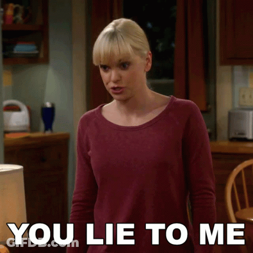 Woman In Kitchen Saying You Lie To Me GIF