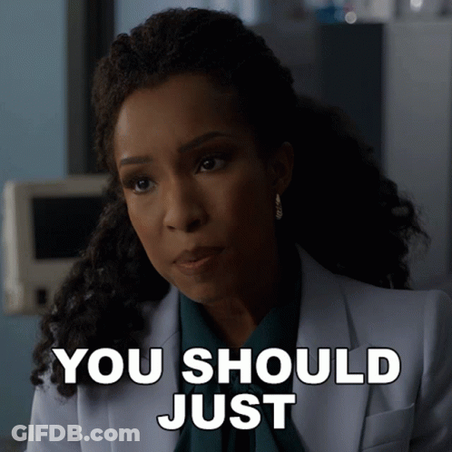 Woman In Lab Coat Saying You Should GIF